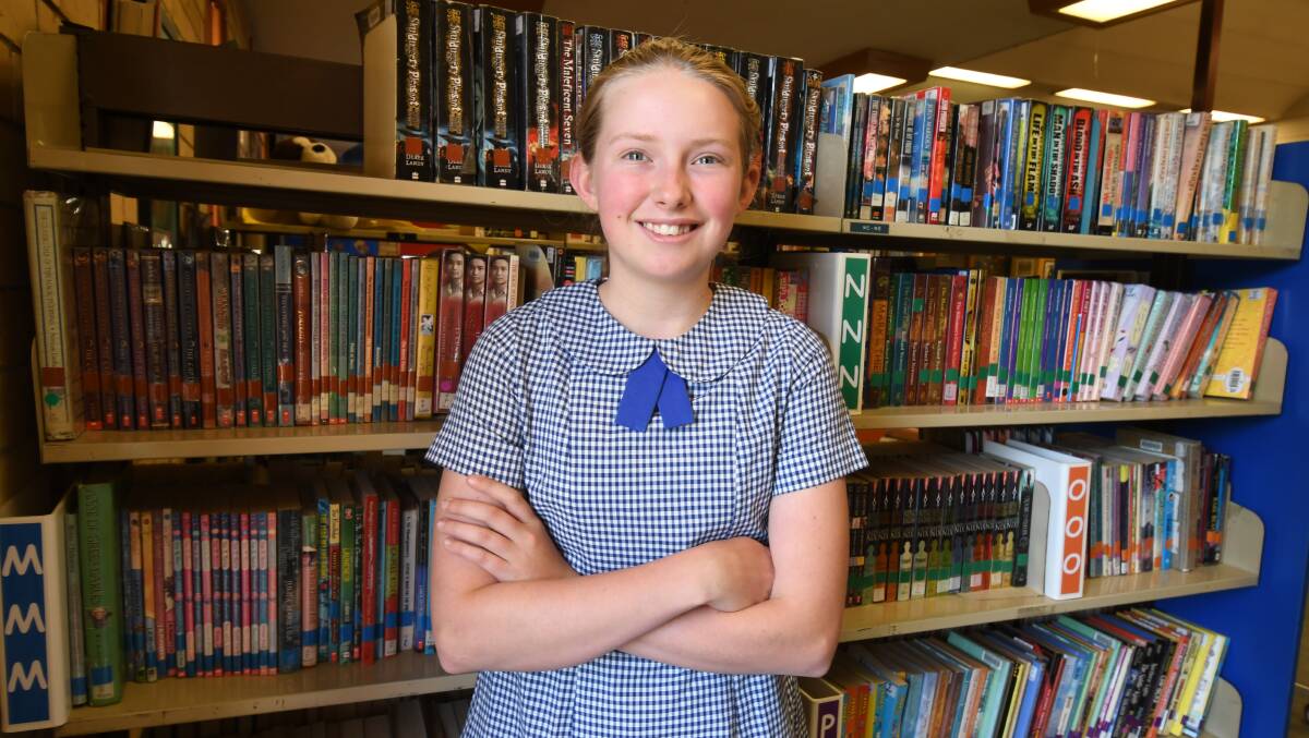SHINING BRIGHT: Orange Public School year 6 student Xanthe Huxtable will receive a medal for topping the state in English. Photo: JUDE KEOGH