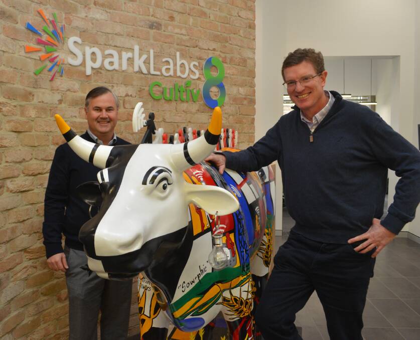 RURAL INVESTMENT: Sparklabs Cultiv8 partner Jonathon Quigley with member for Calare Andrew Gee. Photo: DANIELLE CETINSKI