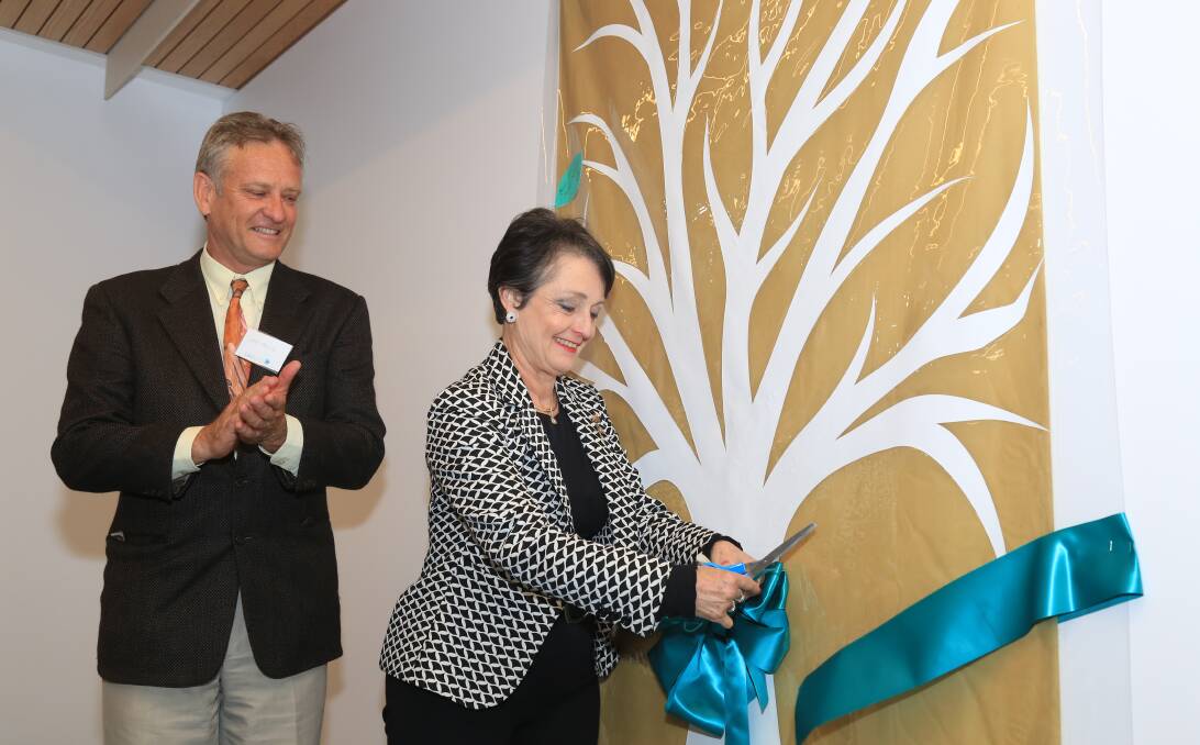 SOMEWHERE TO GO: Aftercare chief executive officer John Malone and Minister for Mental Health Pru Goward open the LikeMind Centre. Photo: PHIL BLATCH 1005pbprue6