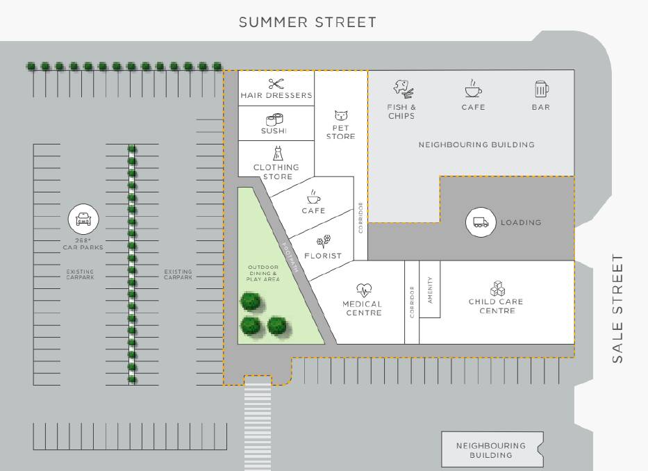 A suggested development concept for the vacant Summer Centre land, from CBRE Retail Investments.