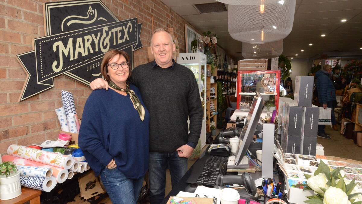 OPEN FOR BUSINESS: Marianne and Terry Nagle of Mary and Tex Curious Emporium. Photo: JUDE KEOGH