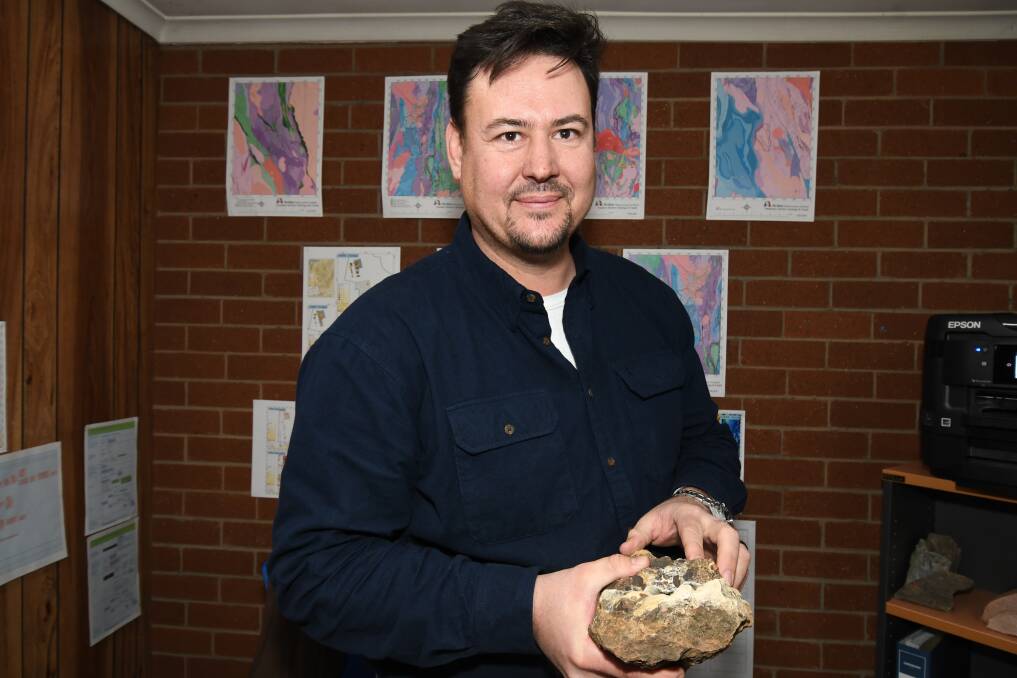 SHARES ON THE TABLE: Godolphin Resources geology superintendent Johan Lambrechts. Photo: CARLA FREEDMAN
