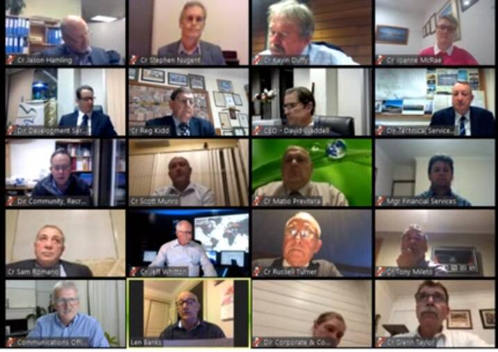 BRADY BUNCH: Council meetings are now held via video conference due to COVID-19. 