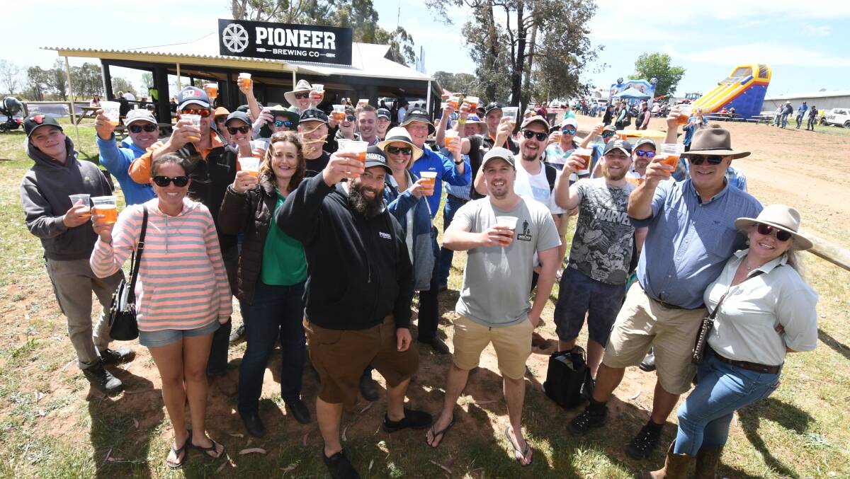 HOMEGROWN BREW: About 30 people participated in the Biggest Cheers in Australia from Borenore. Photo: CARLA FREEDMAN