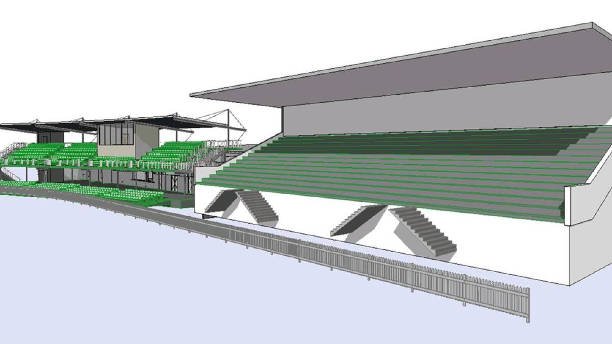 Concept designs for Wade Park western grandstand extension