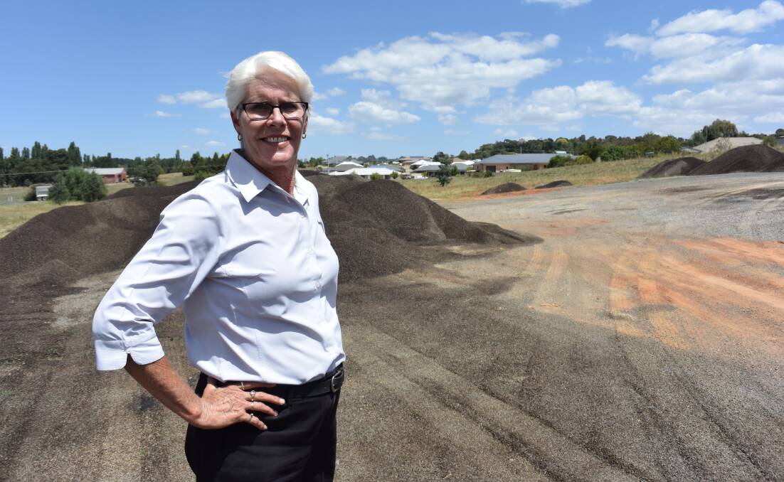 IN SUPPORT: Libby Seaman, pictured on site, is part of a social media push to lobby councillors in favour of the domestic violence crisis centre. She believes the development will improve what is now a dumping point. 