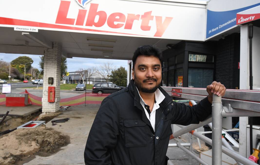 IN PROGRESS: Liberty service station owner Kekin Patel is looking forward to reopening on Bathurst Road. Photo: CARLA FREEDMAN