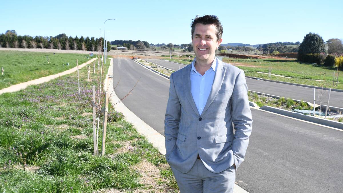 FANTASTIC RESULT: One Agency director Ash Brown says the first Shiralee subdivision will be registered on Monday. Photo: JUDE KEOGH 0920jkshiralee10