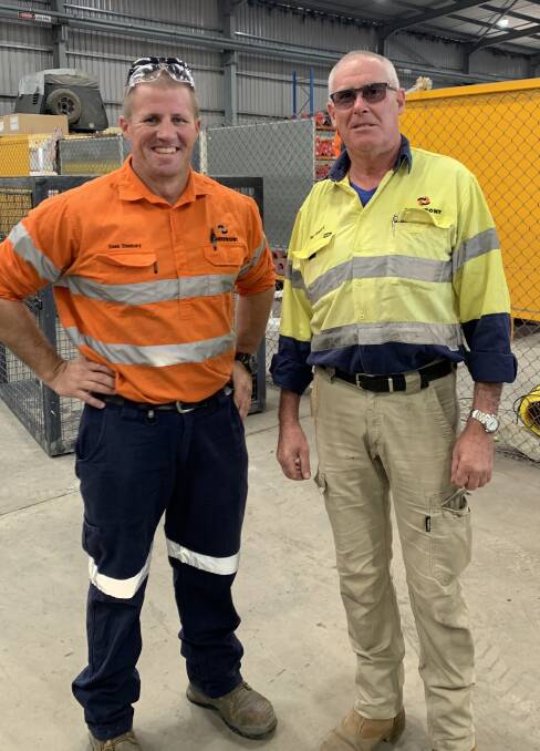 Forefront Orange operations manager Dean Stanbury with Reg Campbell. Photo: SUPPLIED