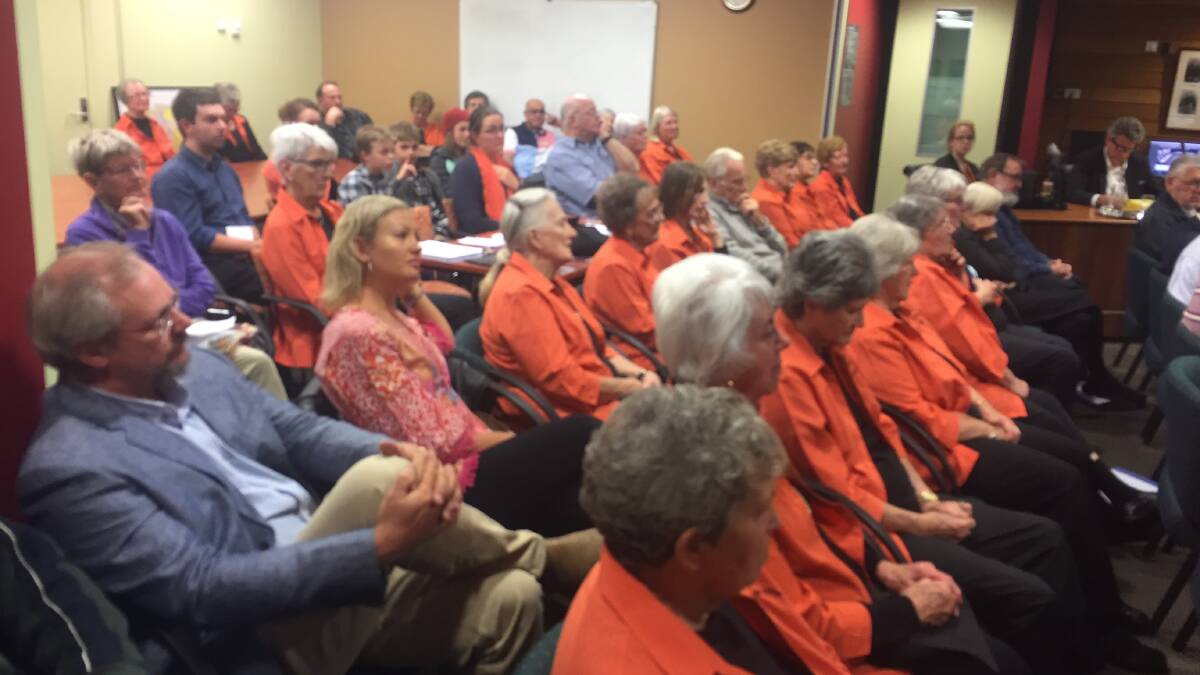 IN NUMBERS: Members of the Come Together Choir attended Tuesday's council meeting. Photo: DANIELLE CETINSKI