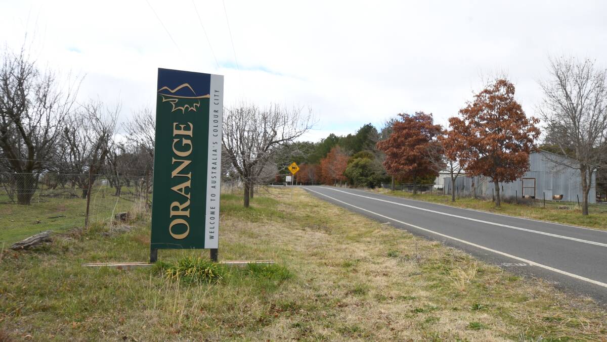 WELCOME TO OUR CITY: Orange's existing sign on Cargo Road. New signs will be erected in the next couple of years. 