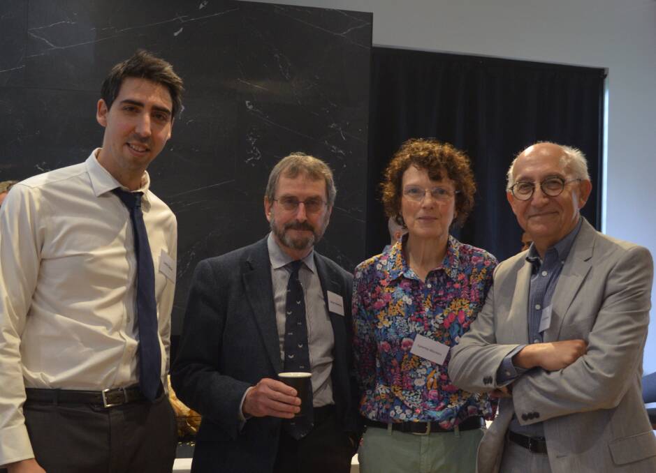 Dr Justin Garber, Dr Simon Hammond, Dr Lynette Masters and Professor Con Yiannikas at the MS symposium on Friday. 