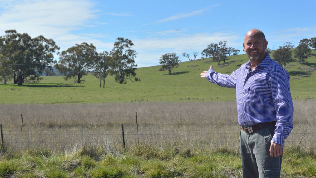 GET IT ROLLING: Councillor Jason Hamling at the Priest Lane site proposed for the rectangular sporting complex.
