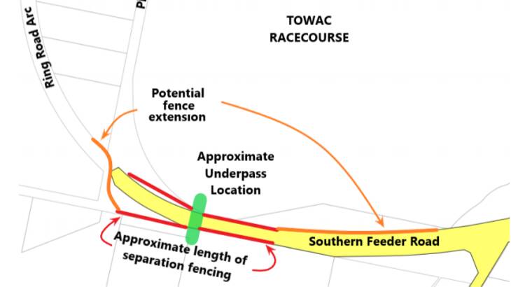 Plans for the underpass at the equine precinct. 