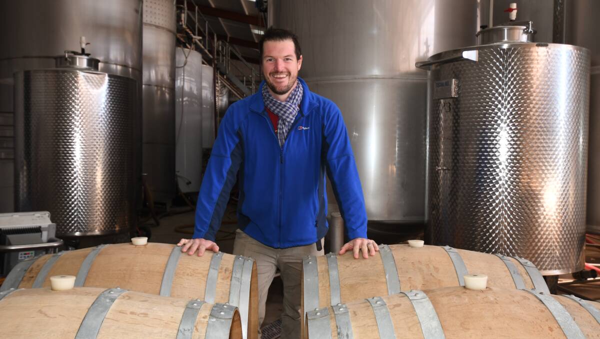 EYE ON QUALITY: Winemaker Luke Steele is in his second week at Ross Hill. Photo: CARLA FREEDMAN