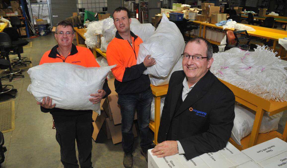 WHAT ABOUT US: Wangarang Industries' Richard Davis, Justin Omrod and Kevin McGuire want to hear from candidates on the NDIS. Photo: JUDE KEOGH 0617jkwangarang1