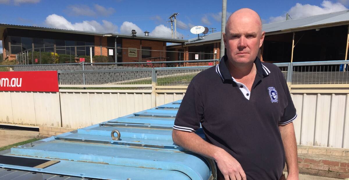 CONCERN: Bathurst Greyhound Racing Club track manager Jason Lyne is surprised by the speed of the effort to ban the sport. Photo: MATT WATSON 081116dogs