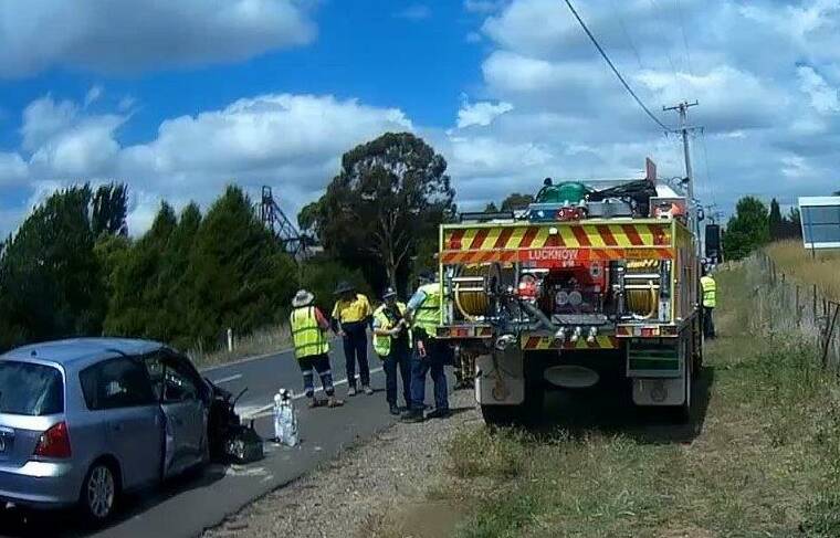The Lucknow RFS at an incident on the Mitchell Highway between Bathurst and Orange. Picture supplied.