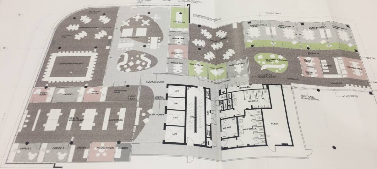FLOOR PLAN: The proposed layout of the CSU clinical learning centre on Level One of the Bloomfield Medical Centre as contained in the development application.