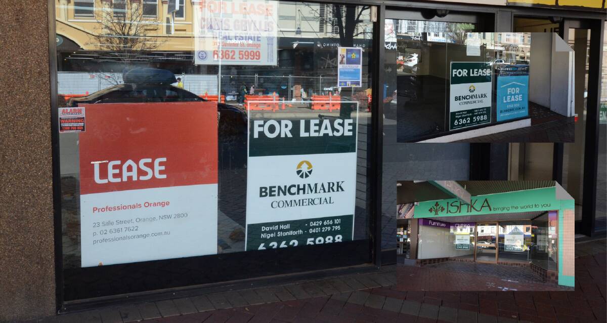 FOR LEASE: Councillors have called for support for CBD businesses after a council survey has found many shops were vacant. Photos: JUDE KEOGH