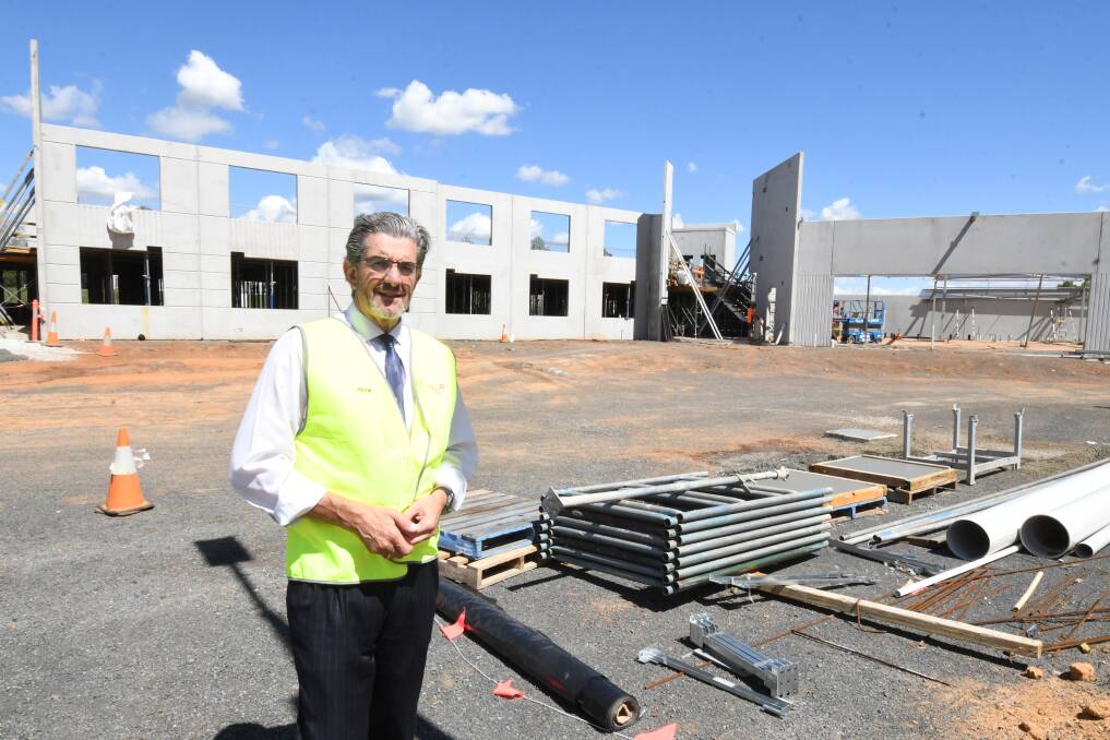 IN PROGRESS: Garry Zauner at the Remington Hotel worksite which is due to be finished by September. Photo: JUDE KEOGH