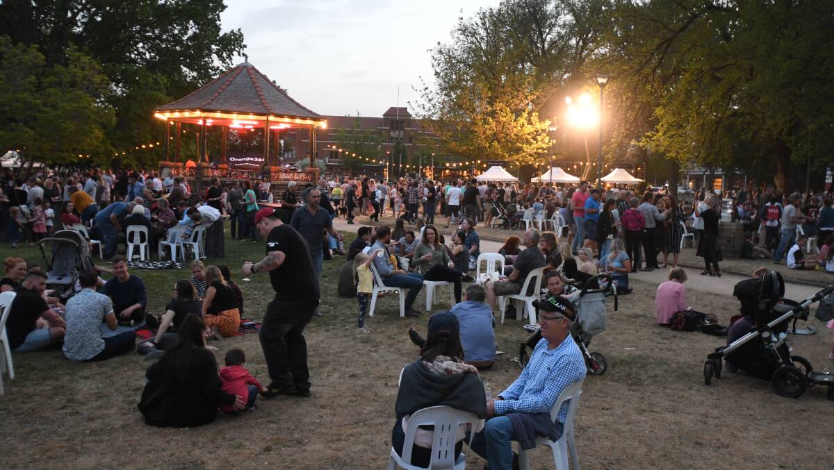 REMEMBER THIS: The 2019 Orange Wine Festival night market in Robertson Park. Photo: CARLA FREEDMAN