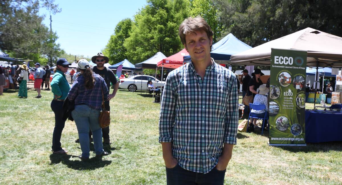 CONCERNED: TV show War on Waste host Craig Reucassel at Northcourt for the sustainability expo and markets. Photo: CARLA FREEDMAN