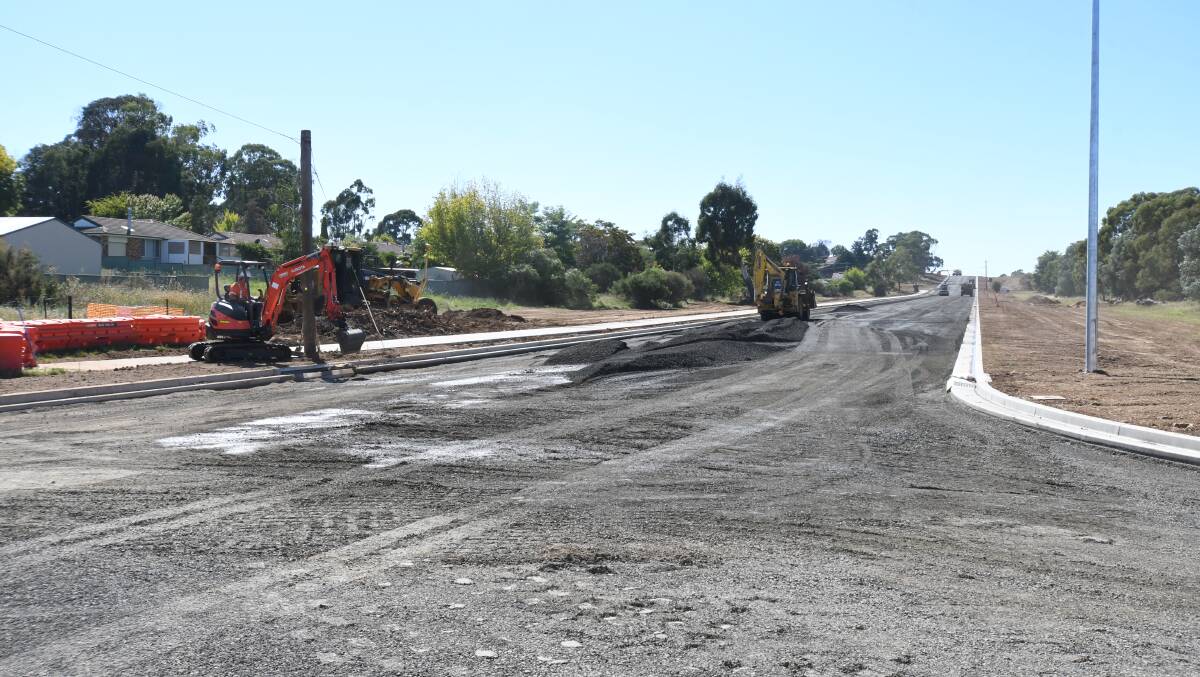 UNDERWAY: Work on this part of stage 3 of the Southern Feeder Road is due for completion within weeks. Photo: CARLA FREEDMAN