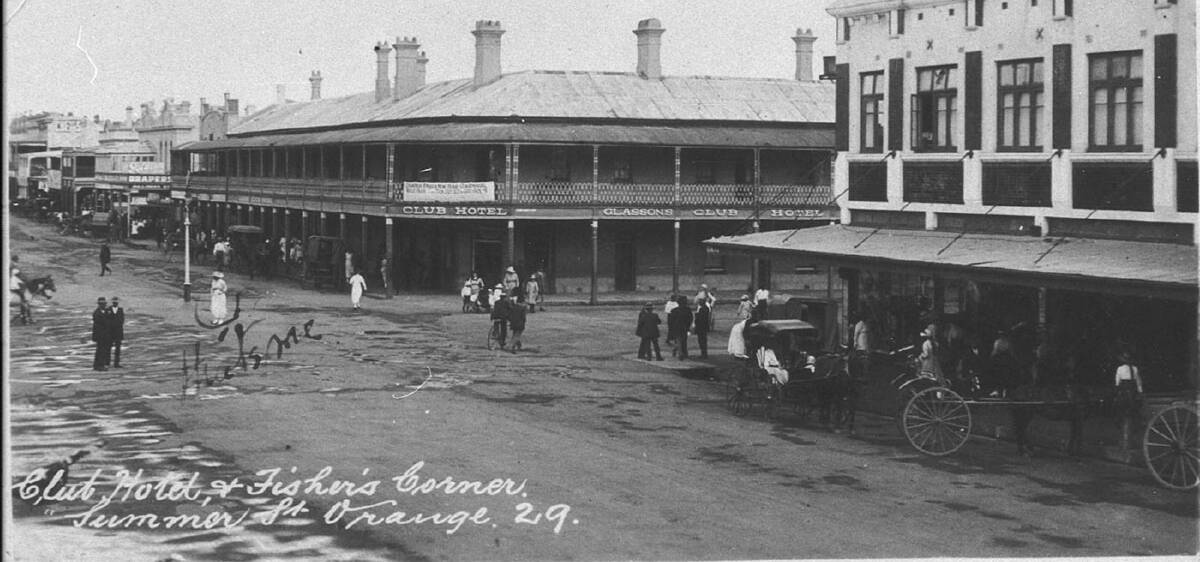 JOIN THE CLUB: This historic photo of the Club Hotel, on the site of the current Hotel Canobolas in Orange from before 1910 shows how Orange has changed. Photo: Supplied