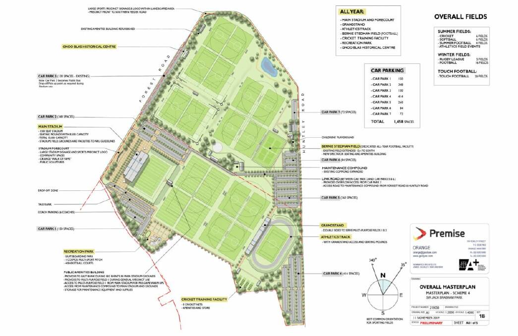 GRAND PLANS: This is one of several proposals for where the playing fields and car parking could be located at Bloomfield.