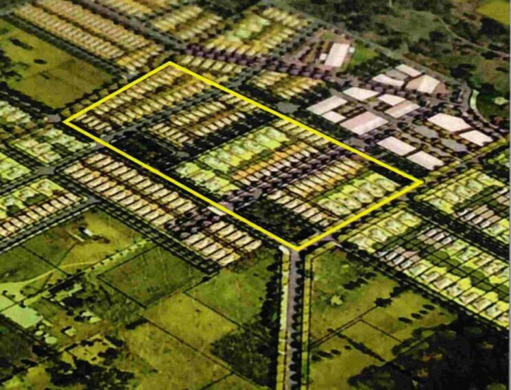 FUTURE: The new estate is lined in yellow as part of a masterplan for the Shiralee area.