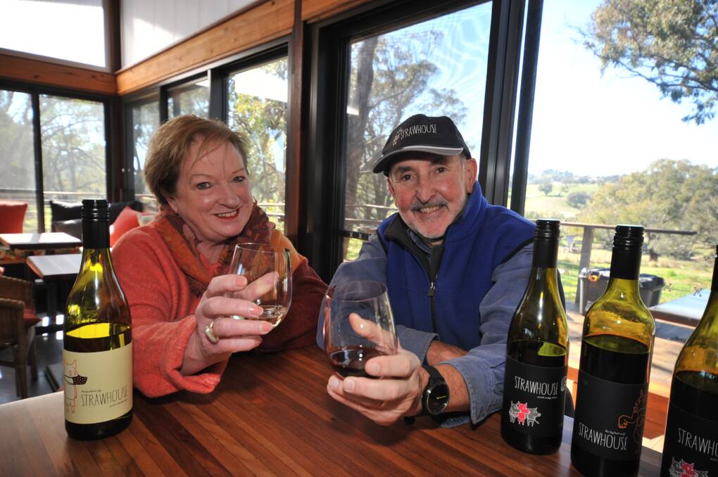 COME AND SEE US: Meg Simpson and Justin Byrne at their cellar door at Strawhouse Wines at Lidster. Photo: CARLA FREEDMAN