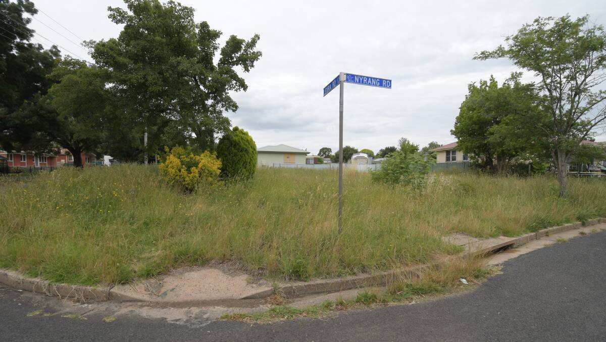 LOCATION: The proposed site at the corner of Nyrang Road and Leura Road. Photo: JUDE KEOGH