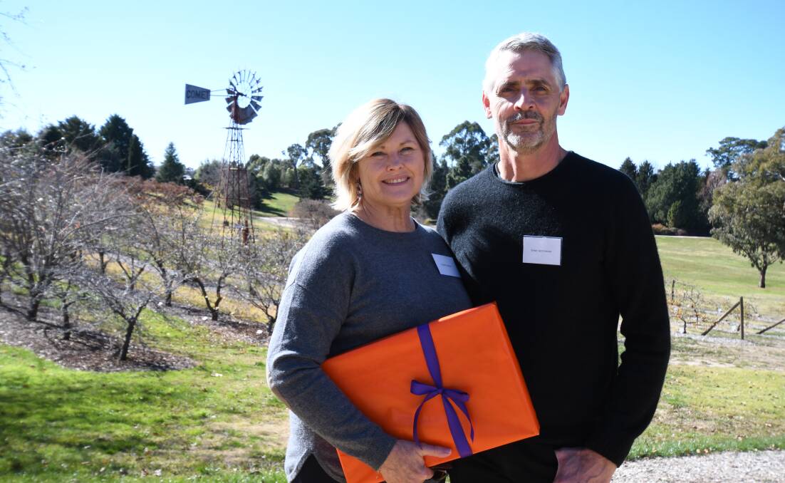 CHANGES: Gayle Stratton and Steve Jemmeson moved to Orange for work, and she won the lucky draw prize, at the event. Photo: CARLA FREEDMAN