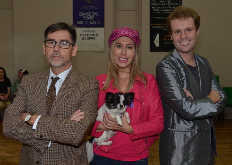 SHOW TIME: Graham Sattler, Hannah Wisse and Alan Moxey will star in Legally Blonde The Musical at the Civic Theatre from Friday night. Photo: DAVID FITZSIMONS 0415dfblonde15