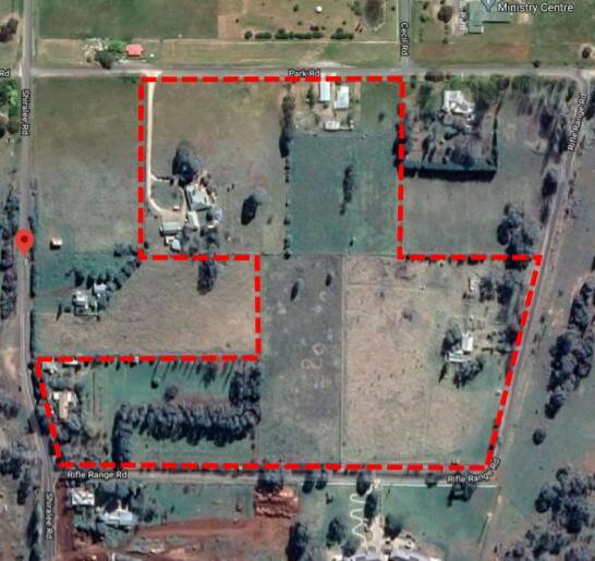 SITE: Housing in red area.