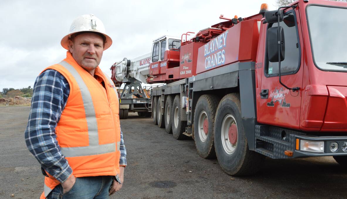 GIVE US A GO: Blayney Cranes owner Nelson Scott is calling for help for Orange companies in the allocation of contracts at the Cadia Valley mine. Photo: CHRISTINE LITTLE
