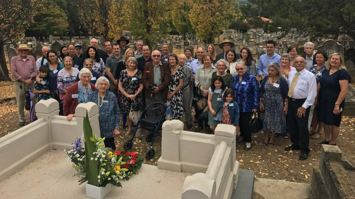 HERITAGE: Moulder family descendants held a reunion at the family grave in Orange earlier this year.