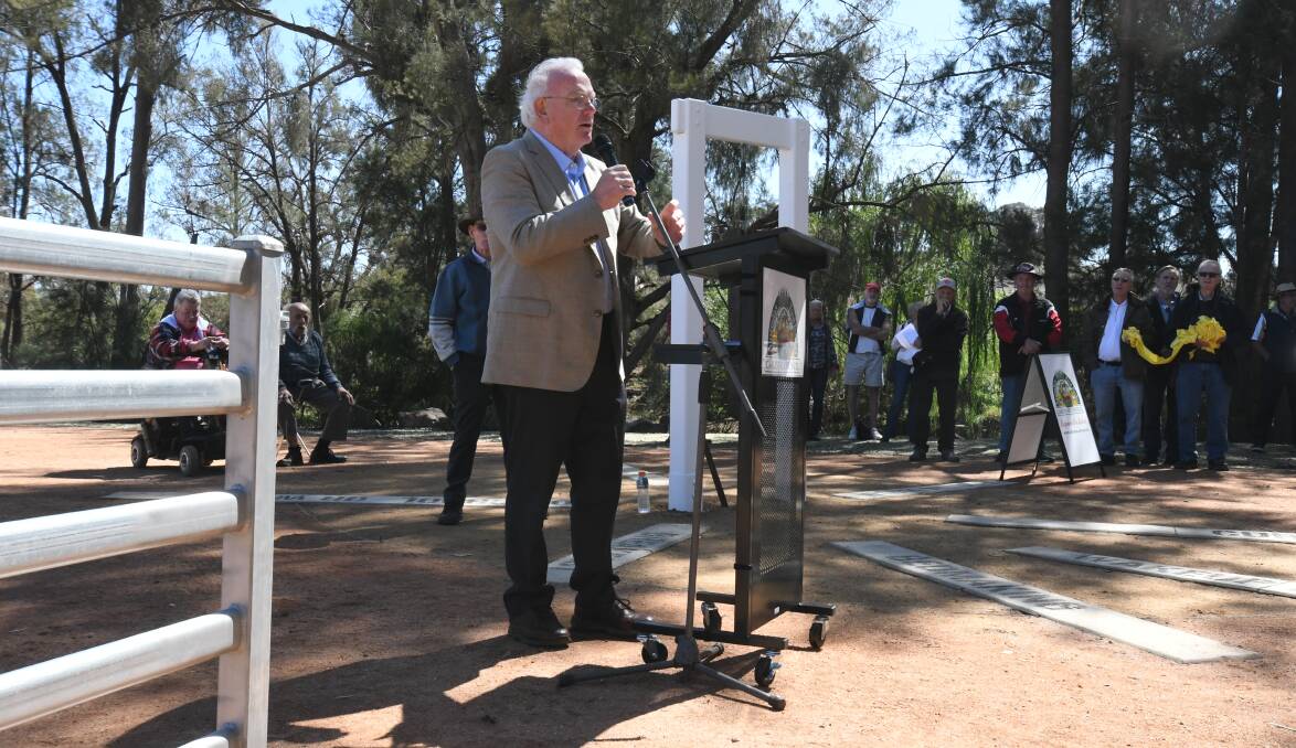 OPENING: David Hill of the Old Fairbridgians Association at the opening ceremony in March. Photo: CARLA FREEDMAN