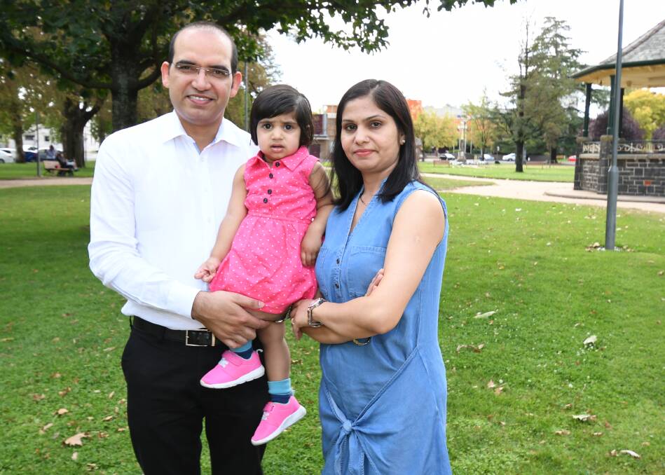 WELCOMING: Vijay, Anvi and Anita Bohra are part of a vibrant community in Orange that is seeing an increase in relatives coming to visit from India which is boosting local tourism. Photo: JUDE KEOGH jkindian1