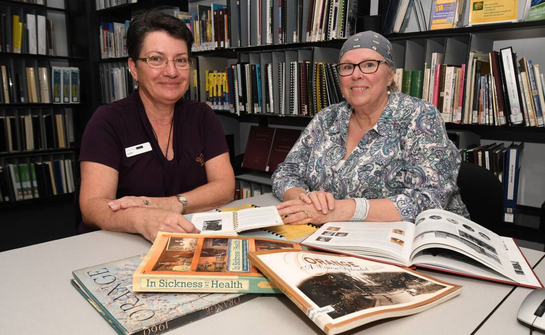 HISTORY LIVES: Julie Sykes and Jane Silvester at the Orange library ahead of the history seminar. Photo: JUDE KEOGH