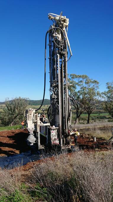 UNDERWAY: A drilling crew at work at the Central West site. Photo: Supplied 