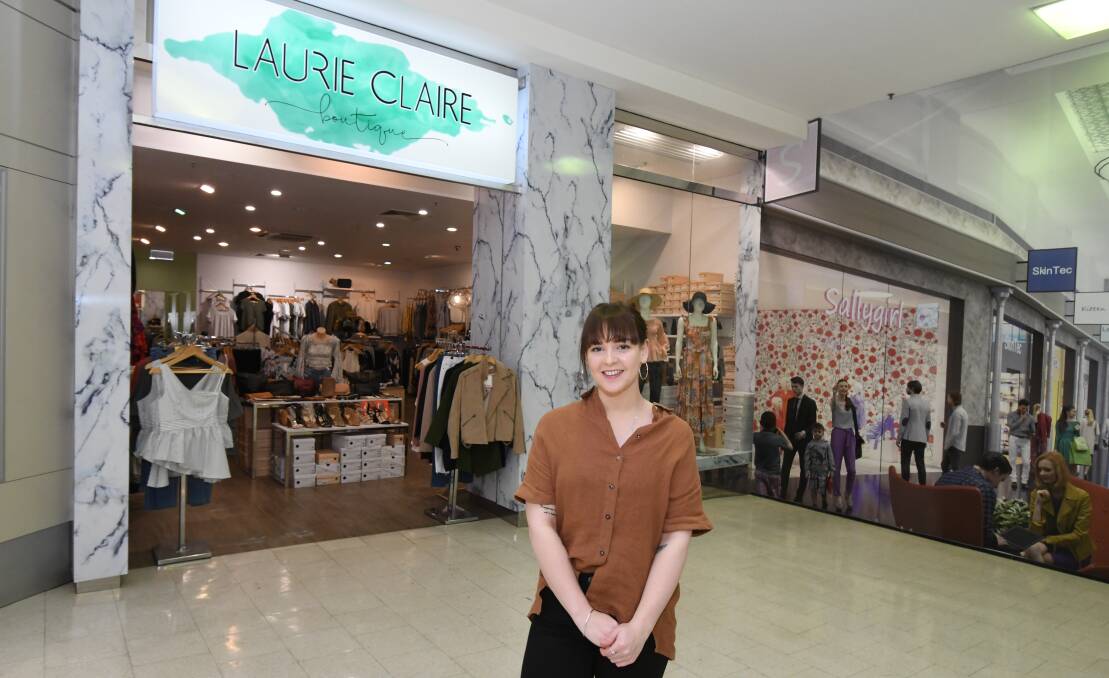 NEW PREMISES: Store manage Sarah Williams outside the Laurie Claire shop in Orange. Photo: JUDE KEOGH