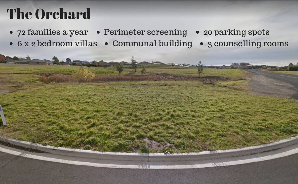 PLANS: A development application for the domestic violence crisis centre to be called The Orchard on this site in Orange have been lodged with Orange City Council.
