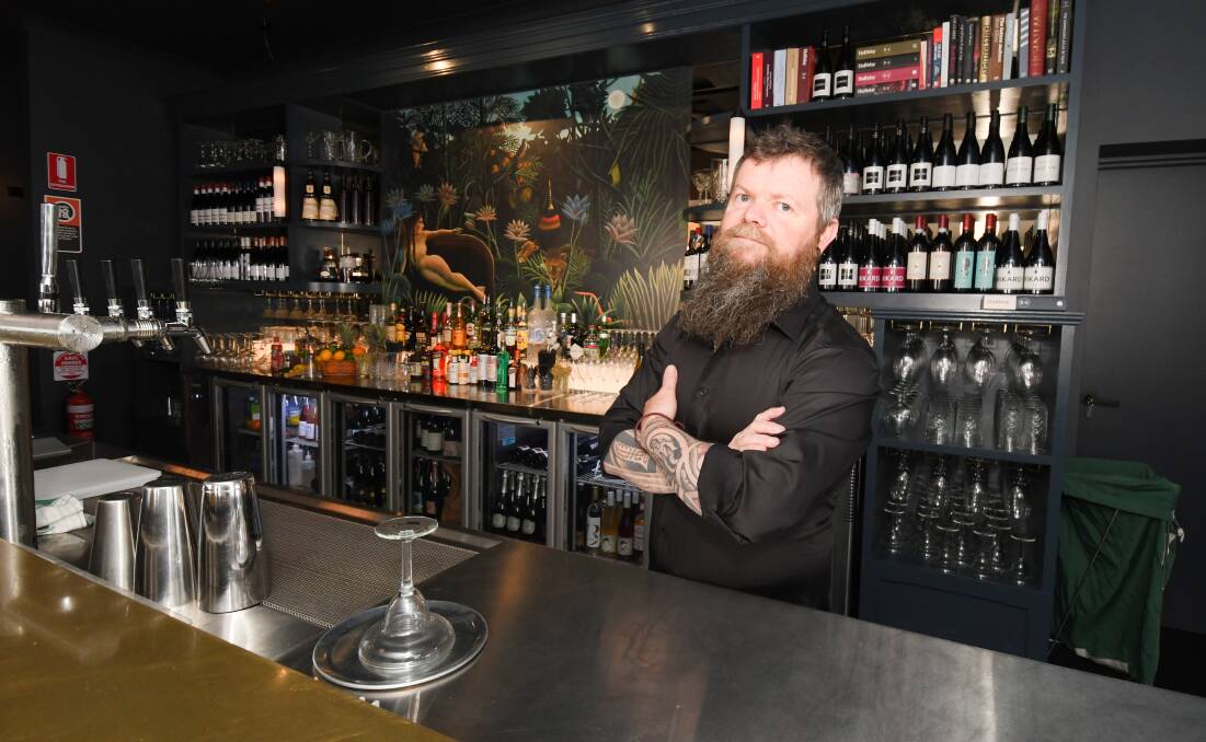 READY TO GO: Birdie bar general manager Graeme Kent prepares to start work on Friday at the new bar and casual dining establishment in Summer Street. Photo: JUDE KEOGH