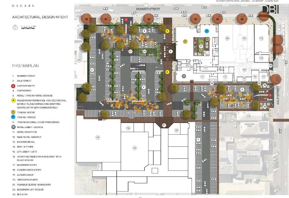 PLANS: The hotel and shops on Summer and Sale streets with the car park and Summer Centre shops.