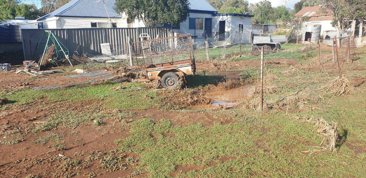 AFTERMATH: Mud and mess left around the Cudal property after Tuesday night's storm caused damage across the region. Photo: Supplied