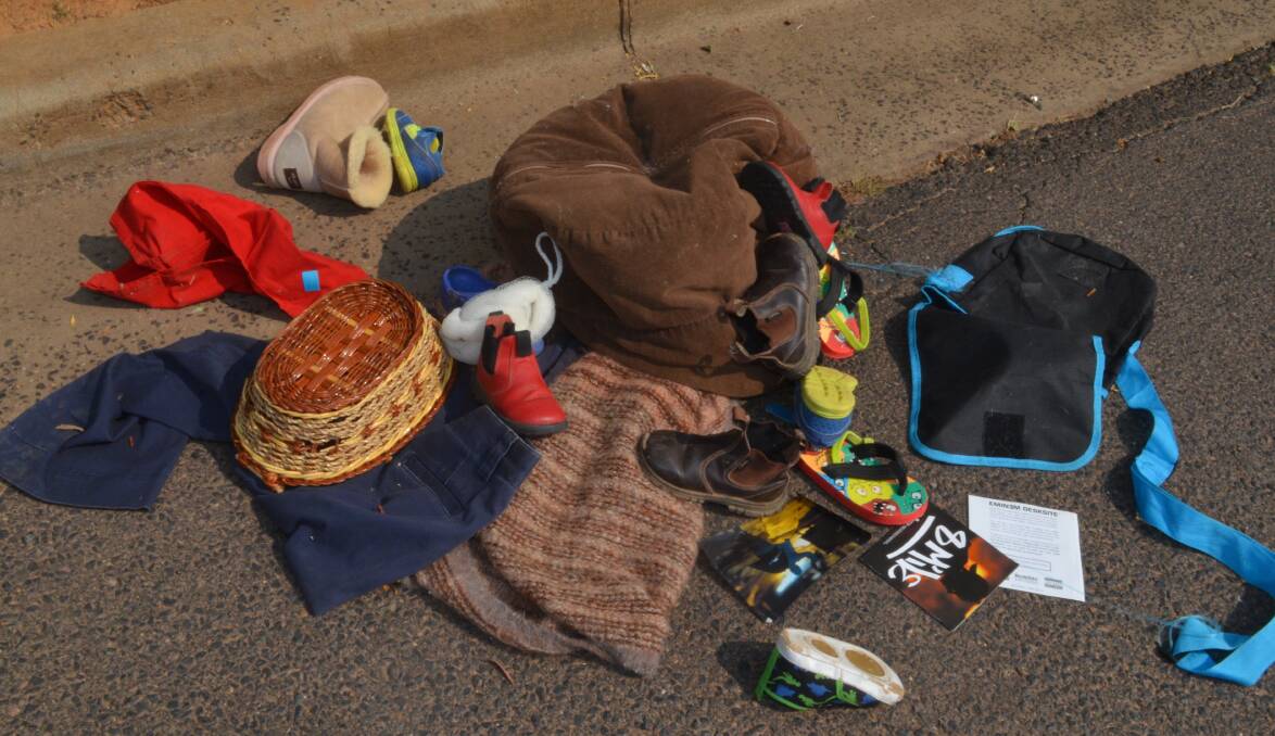 RANDOM RUBBISH: Household goods were dumped on the street.
