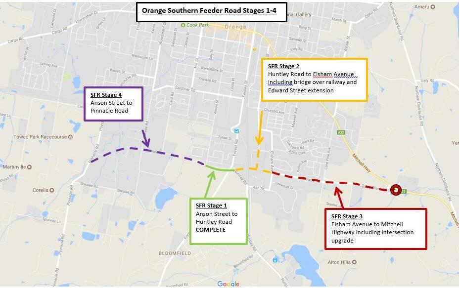 STAGES: Southern Feeder Road plans. Photo: Supplied