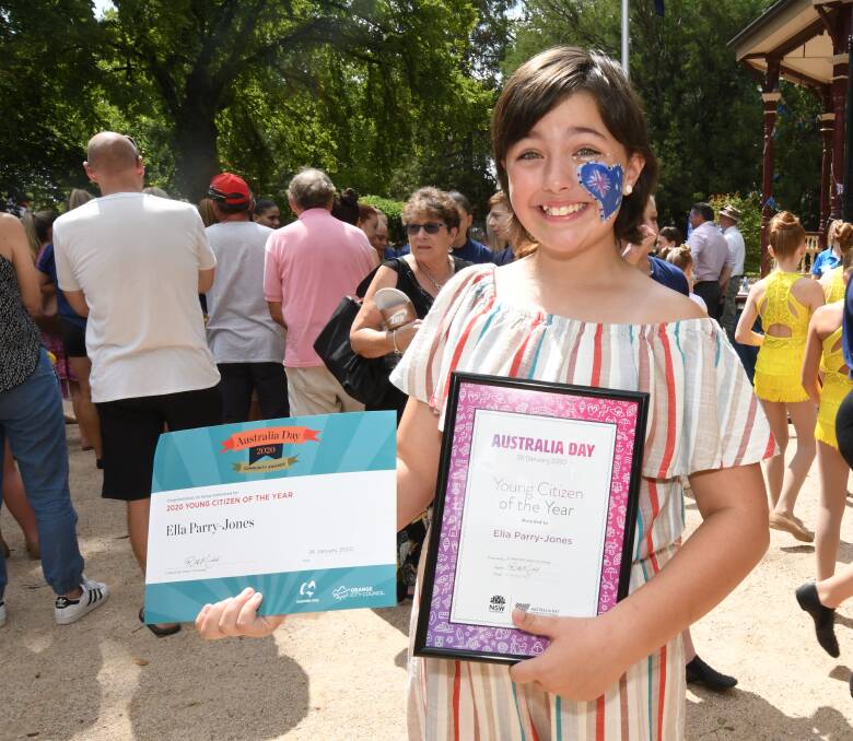PROUD WINNER: Schoolgirl fundraiser Ella Parry-Jones with her awards in Cook Park on Sunday. Photo: CARLA FREEDMAN